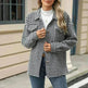 Casual Houndstooth Lapel Tweed Button long sleeve shirt tops for women - EX-STOCK CANADA