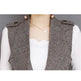 Plaid Long Blazer Vest Women Sleeveless Jacket - EX-STOCK CANADA