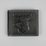 Men’s Steer Embossed Bifold Leather Wallet 