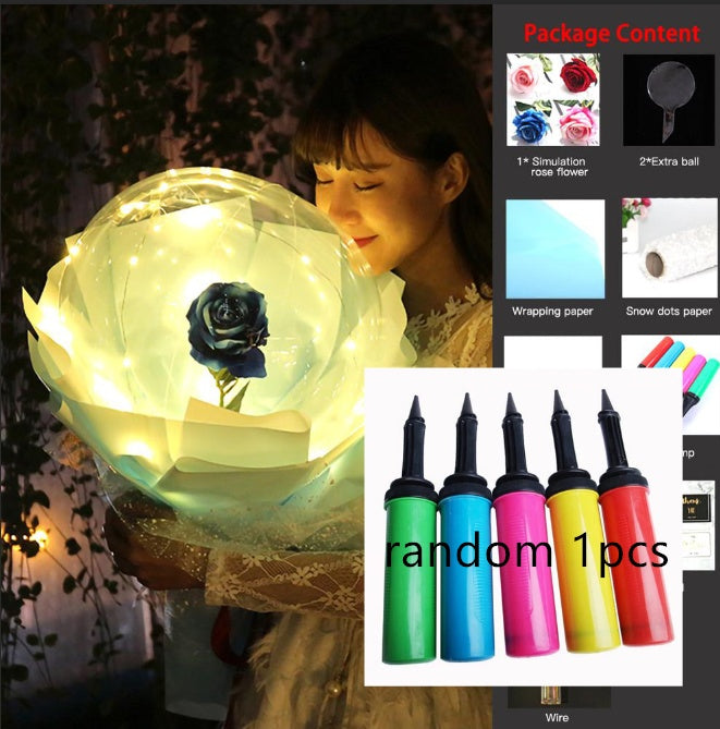 LED Luminous Balloon Rose Bouquet Transparent Bobo Ball Rose EX-STOCK Canada 
