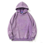 Unisex Teen Waxed Washed Distressed Hoodie Sweatshirt Pullover top