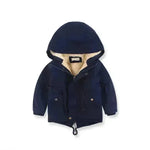 Children Cashmere Hoodie Windproof Winter jacket kids