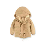 Children Cashmere Hoodie Windproof Winter jacket kids