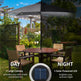 9 X 7 Ft Patio Umbrella Outdoor Table Market With Crank Solar LED Lights Tilt Button For Deck Dark Gray EX-STOCK