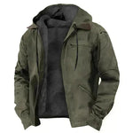 Multi-Color Digital Printing Hooded Sweater Brown Lining Cotton-padded Jacket