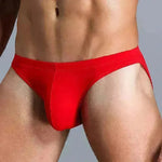 Low Waist Ice silk Elastic men's briefs underwear pant for men