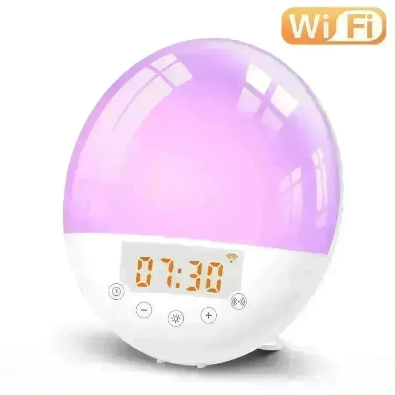 Wifi voice control smart wake-up light alarm clock - EX-STOCK CANADA