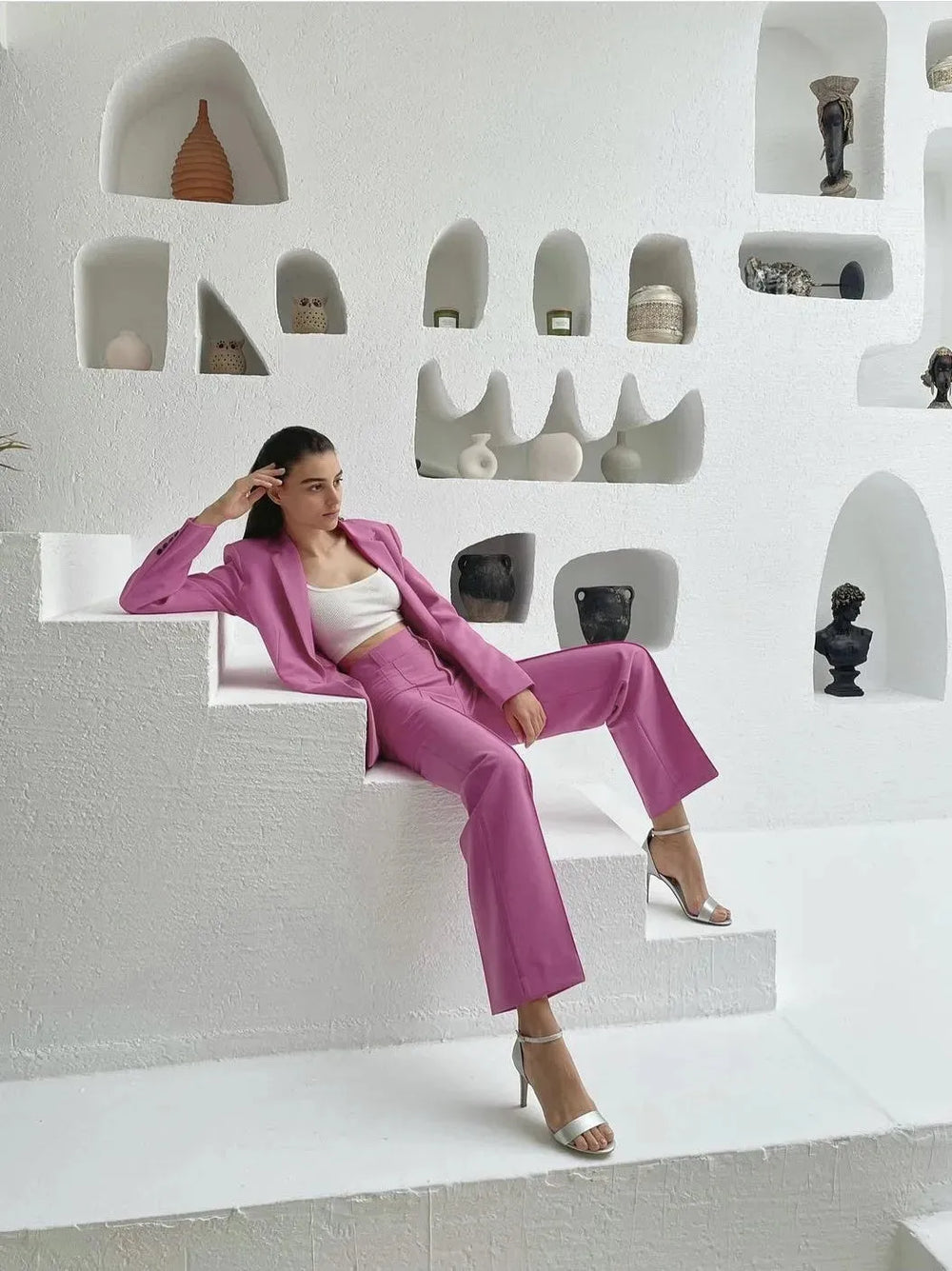 Ladies Fashion Blazer Women Pant suit - EX-STOCK CANADA