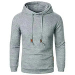 Men's Jacquard Sweatshirt Long-sleeved Hoodie Warm Color  Sports Pullover Top