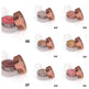 Collection of cosmetic jars with glittery contents on a white background