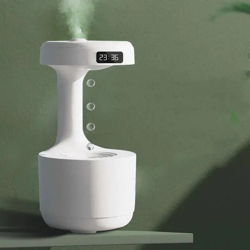 Bedroom Anti-Gravity Humidifier With Clock Water Drop Backflow Aroma Diffuser Large Capacity Office Bedroom Mute Heavy Fog Household Sprayer - EX-STOCK CANADA