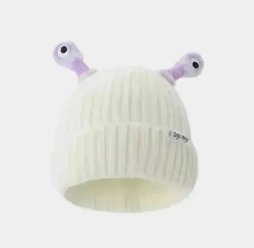 New Cute Luminous Fall Winter Warm Ear Protection Wool Cartoon All-matching Knitted Beanie Hat - EX-STOCK CANADA