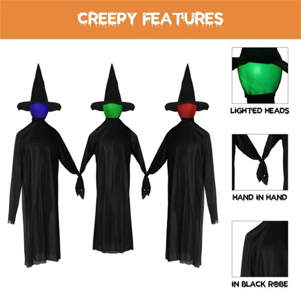 Halloween Black Witches With Change Colors - EX-STOCK Canada