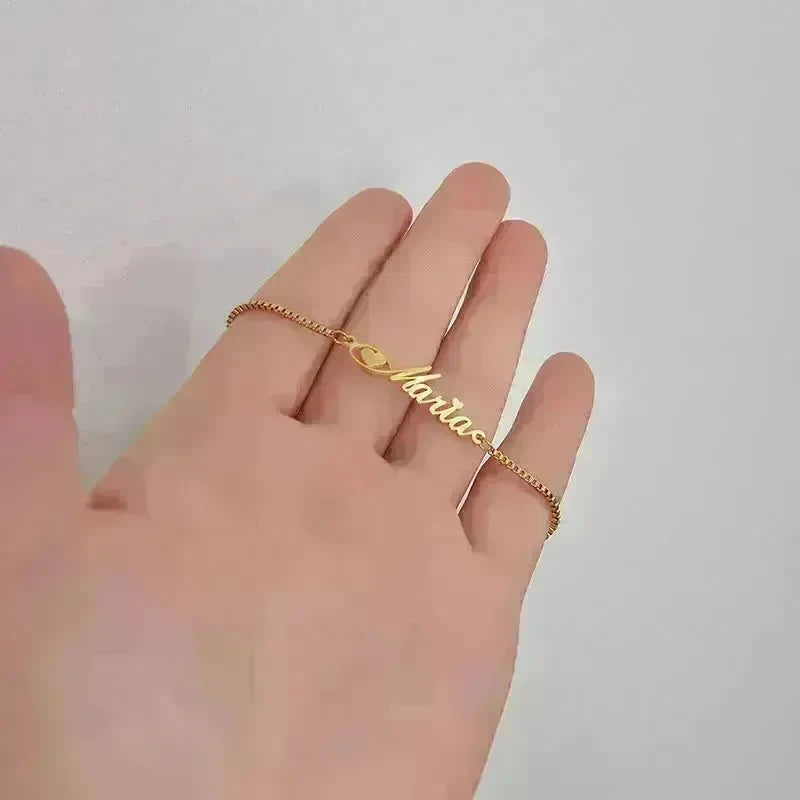 Women Custom and Personalized  Stainless Steel English Letter Bracelet From Europe And America - EX-STOCK CANADA