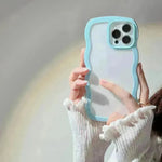 Wave Border Mobile Phone Case Solid Color Simple Candy Color - EX-STOCK CANADA