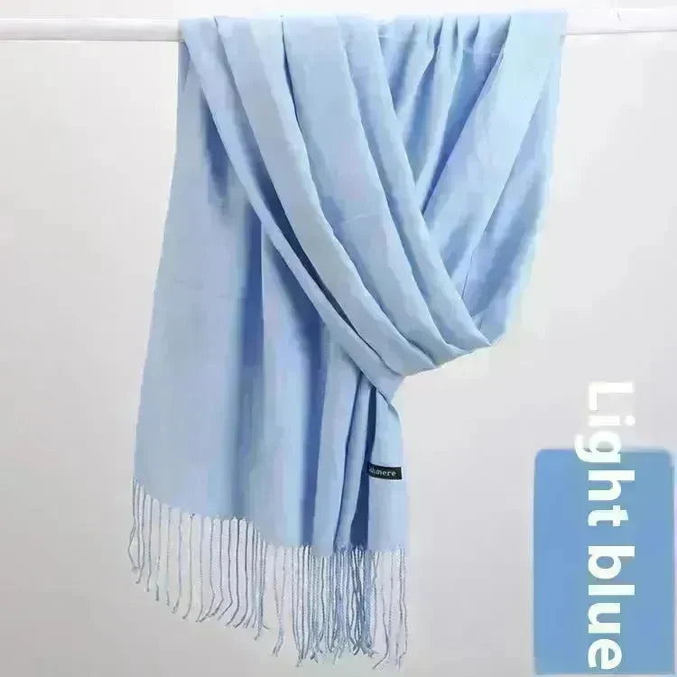 Pure Color Warm Keeping Scarf All-match Cashmere Shawl - EX-STOCK CANADA
