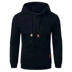Men's Jacquard Sweatshirt Long-sleeved Hoodie Warm Color  Sports Pullover Top