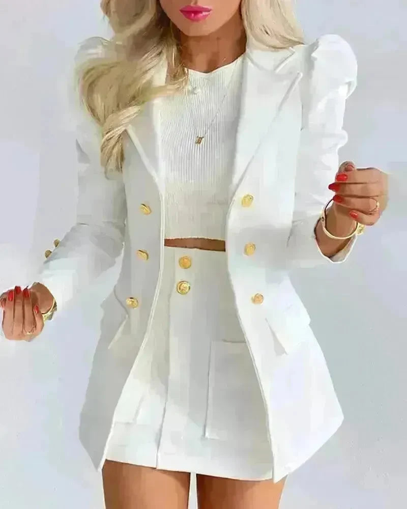 Women  Slim fitted Formal Fashion Short Skirt suit co ord skirt set for women - EX-STOCK CANADA