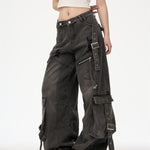 Deconstructing Heavy Industry Washed Cargo Pants