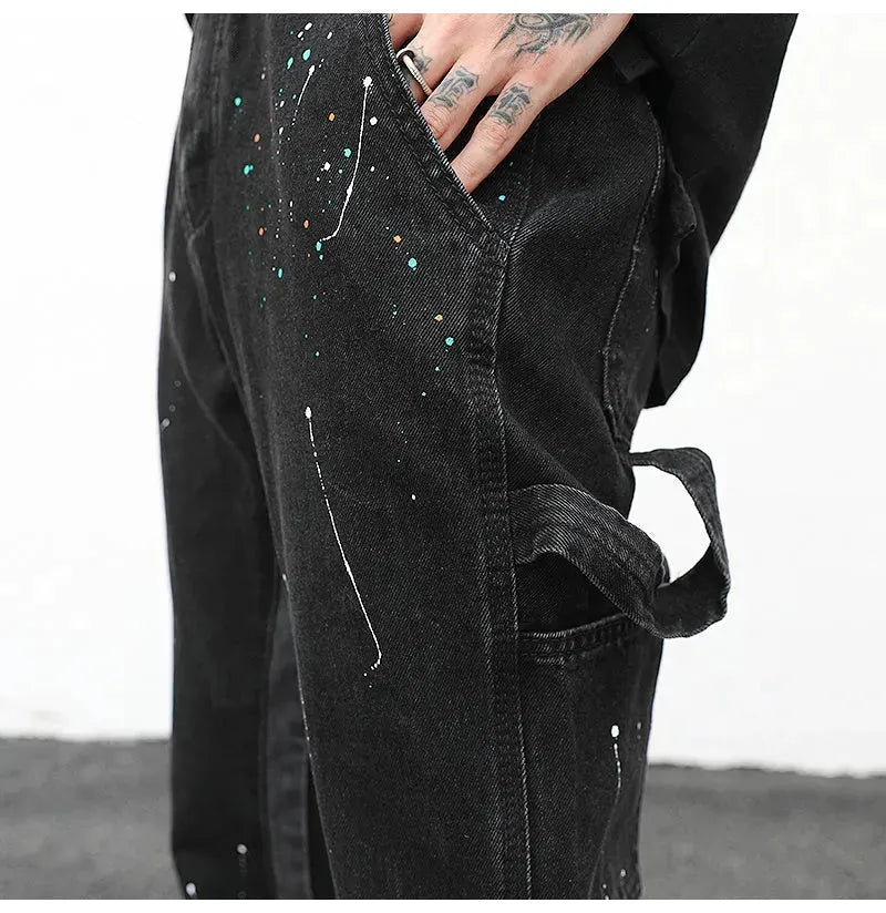 Reconstructed Splatter Denim Jeans pant fashion men - EX-STOCK CANADA