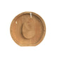 Wooden O on a white background