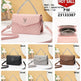 Soft Blush Quilted Mini Bag - Retro Style Casual Handbag Waterproof Minimalist Single Shoulder Wide Strap PU Polyester Lining Stylish Thick Chains EX-STOCK Canada 