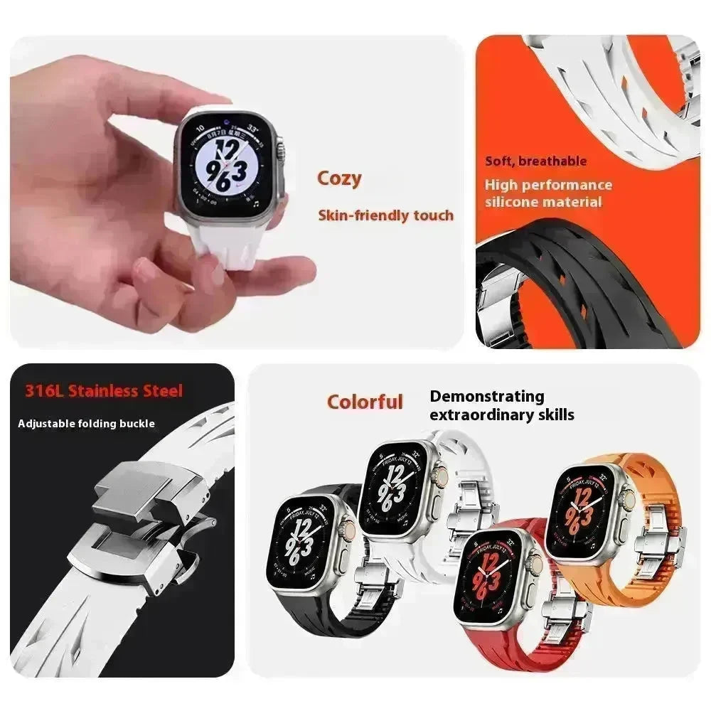 Watch Class Fluororubber Silicone Watch  Strap - EX-STOCK CANADA