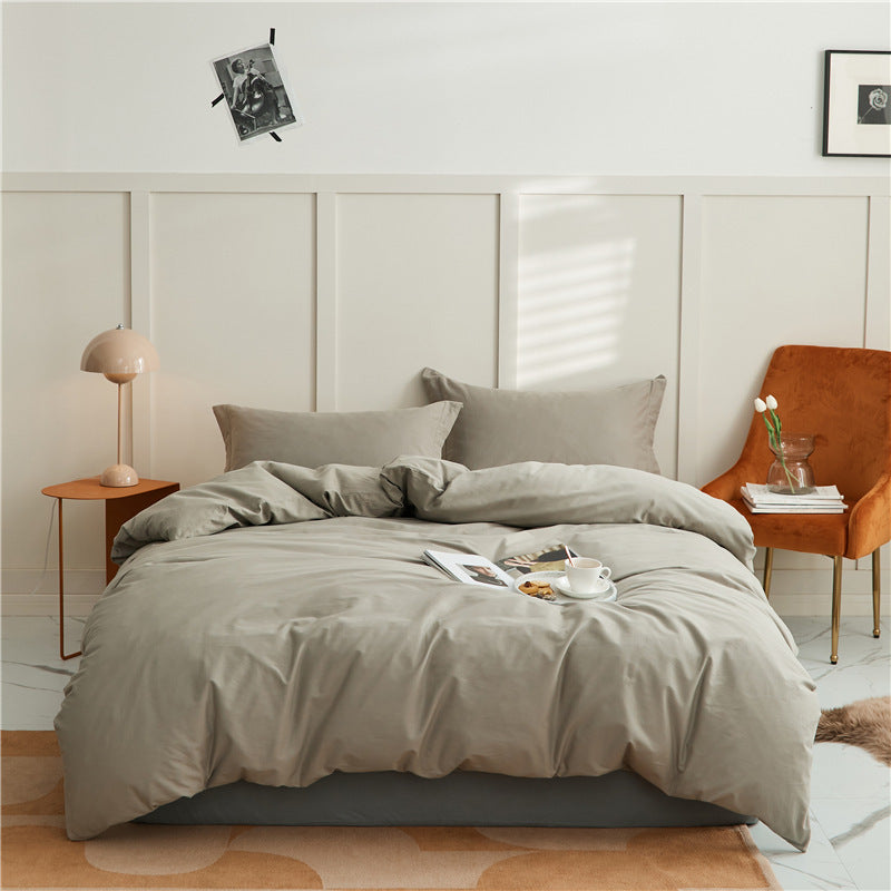100 Cotton Sanding Duvet Cover Autumn And Winter Thickening Solid Color EX-STOCK Canada 