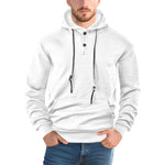 Pullover Solid Color Casual Sports Loose Long Sleeve Hooded Sweater Men EX-STOCK Canada 