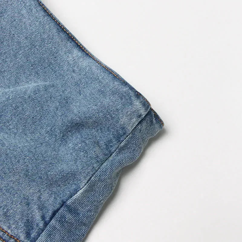 Short Irregular Solid Color Women's Denim High Street Mini Skirt Skort - EX-STOCK CANADA