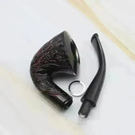 Carved Rice Ear Big Head Iron Pot Smoking Pipe - EX-STOCK CANADA