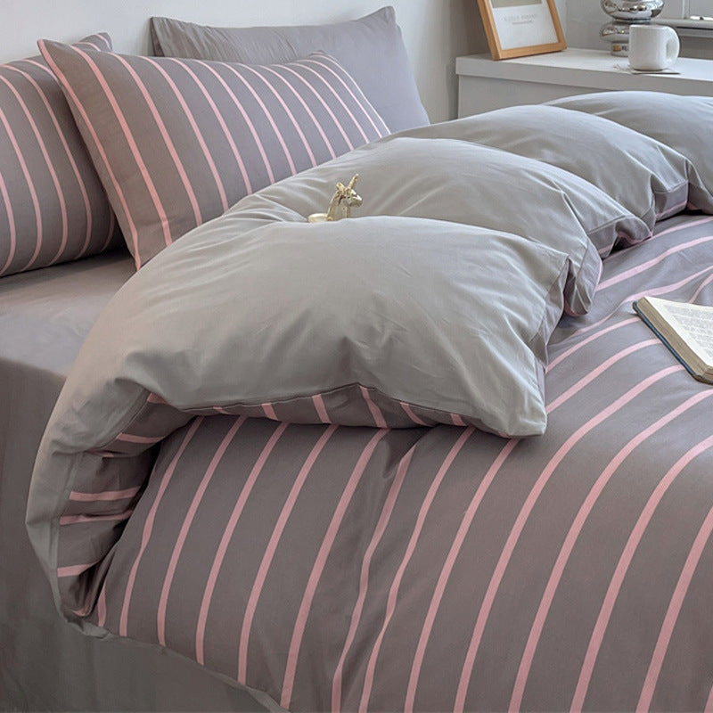 Pure Cotton Class A Four-piece Quilt Cover Household Pure Cotton Bed Sheet Duvet Cover EX-STOCK Canada 