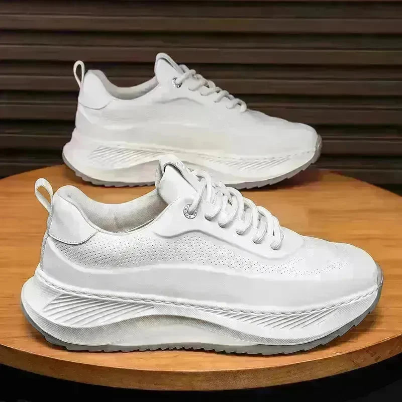Men's Thick-soled Sports Running Shoes Casual Breathable Sneakers Lace-up Shoes - EX-STOCK CANADA