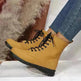 Round Toe Martin Shoes Mid-calf Length Large Size Leather Boots - EX-STOCK CANADA