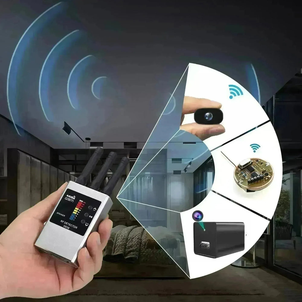 RF Bug Detector Hidden Camera Finder Anti-Spy Listen Swe EX-STOCK