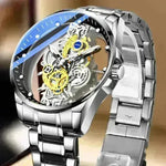Men Watch Skeleton Automatic Quartz Watch Gold Skeleton Vintage Man Watch Mens Watches Top Brand Luxury