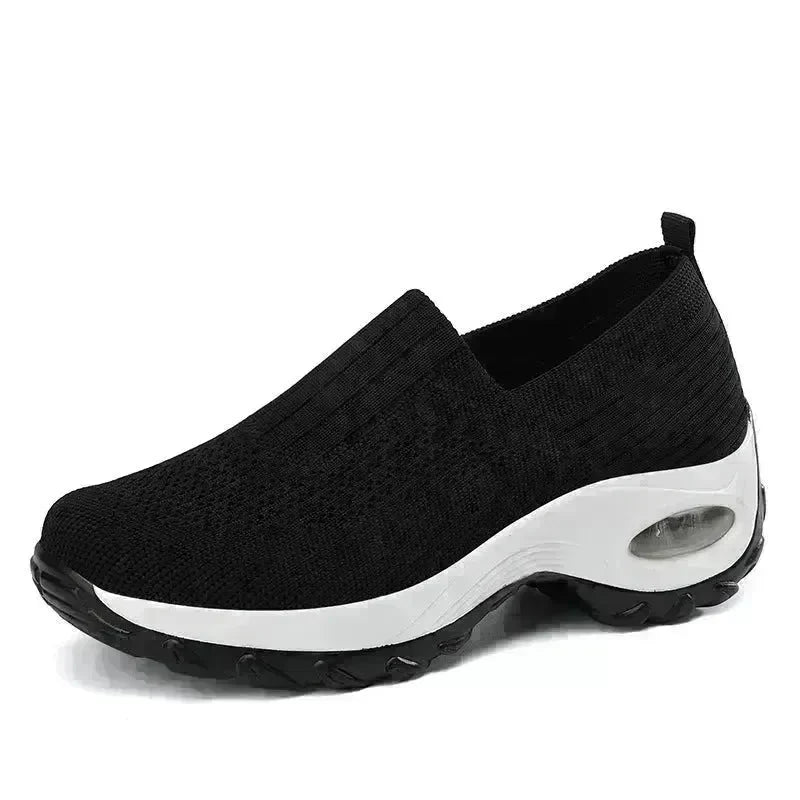 Mesh Sports Shoes Breathable Slip On Air Cushion Sneakers Casual Thick Bottom Heightened Shoes for Women - EX-STOCK CANADA