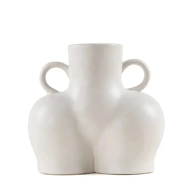 Artificial human body art dry flower vase - EX-STOCK CANADA