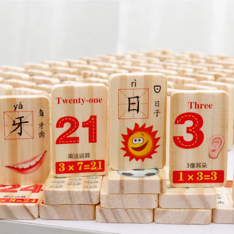 Wooden blocks math animal toys - EX-STOCK CANADA