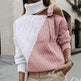 Winter women sweater leopard stitching sweater | EX-STOCK product gallery photo 7