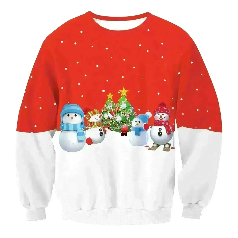 Autumn Winter Fashion Ugly Christmas Sweater Santa Elf Funny Pullover Womens Mens Print Sweaters Tops Clothing - EX-STOCK CANADA