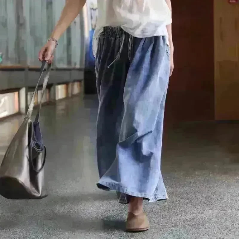 New Wide Leg Slim Women's Short Lantern Baggy Jeans Pant Women - EX-STOCK CANADA