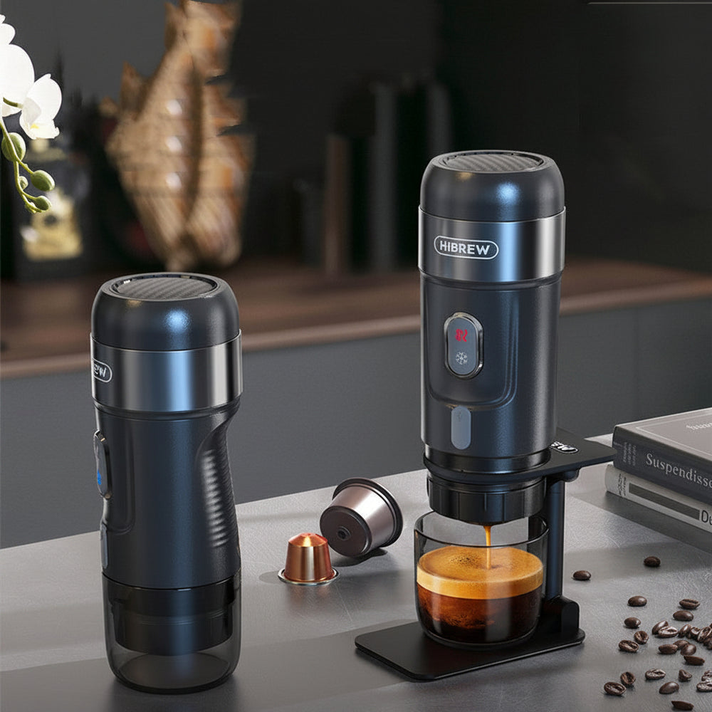 HiBREW Portable Espresso Machine — Mini Handheld Coffee Maker for Travel, Home & Outdoors