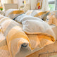 Nordic Striped Coral Fleece Duvet Cover Flannel Sheet Cover Three-piece Set EX-STOCK Canada 