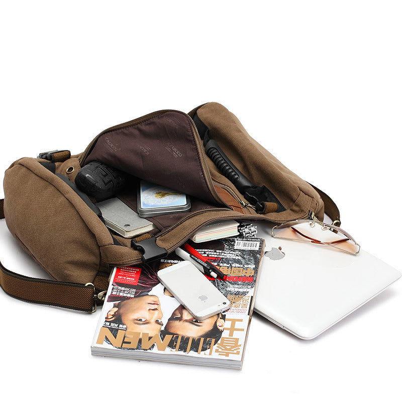 Men Canvas Backpack Huge Travel School Shoulder Computer Backpack Functional Versatile Bags Multifunctional Laptop Bag EX-STOCK Canada