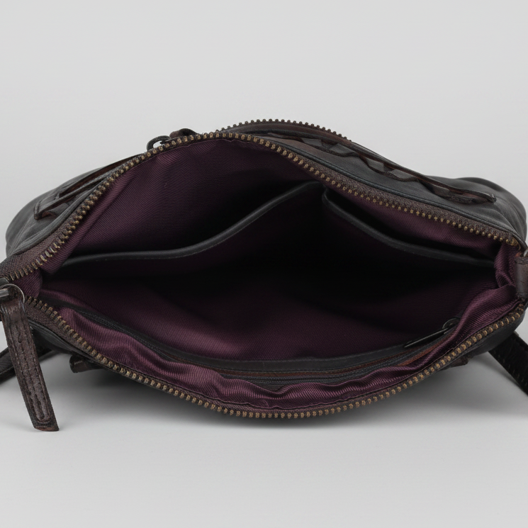 Bolso cruzado de cuero MET V Stitch 