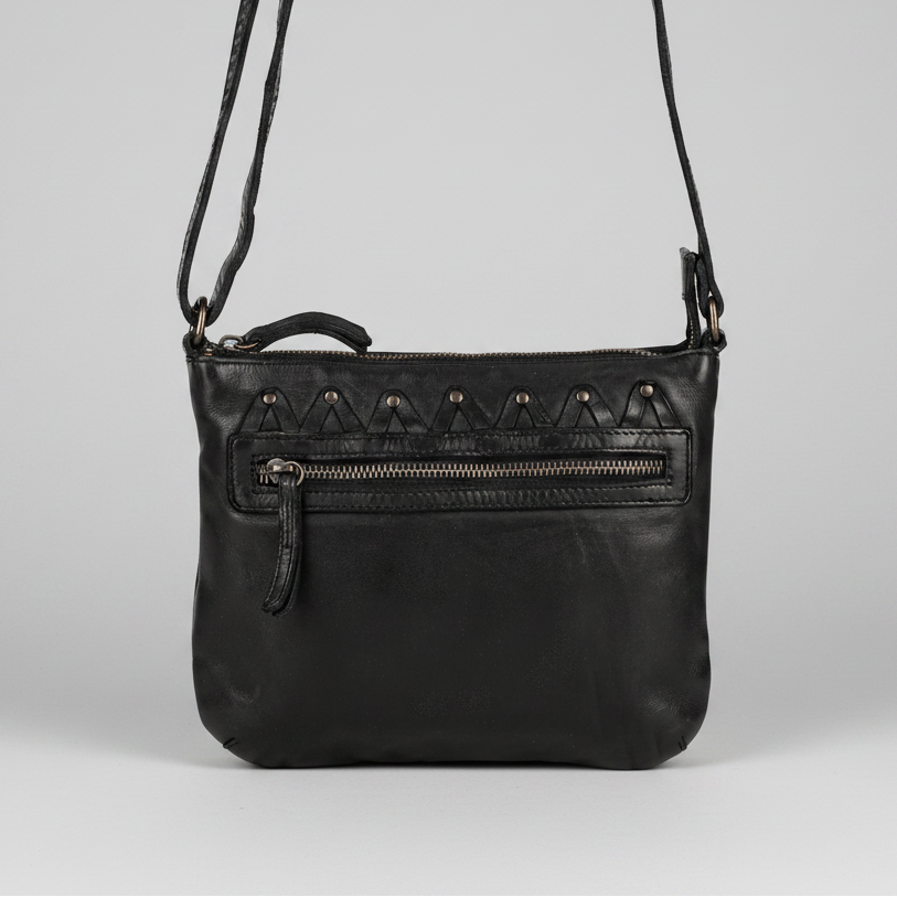 Bolso cruzado de cuero MET V Stitch 