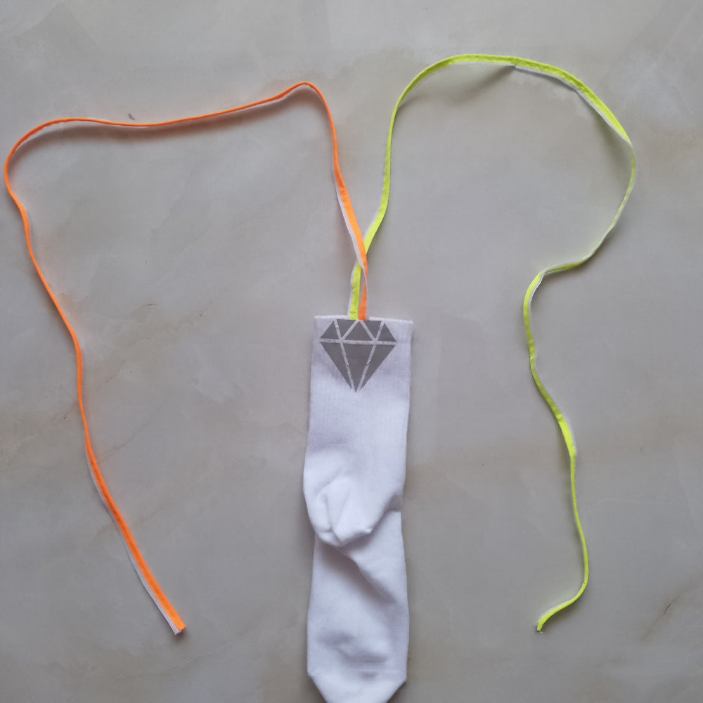 Christmas Reflective Luminous Dance Strap Women's Socks EX-STOCK Canada 