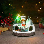 Nochebuena de resina giratoria de música luminosa adornos