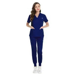 Hospital Nurses V-Neck Suit Work Uniform Workwear - EX-STOCK CANADA